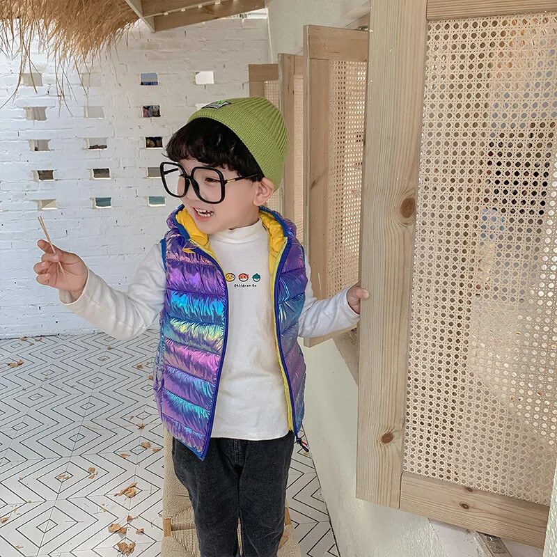Vestă pentru copii cu glugă Îmbrăcăminte exterioară pentru copii Jachete pentru copii Bumbac cald pentru bebeluși băieți fete vestă pentru primăvară toamnă 3-14 ani