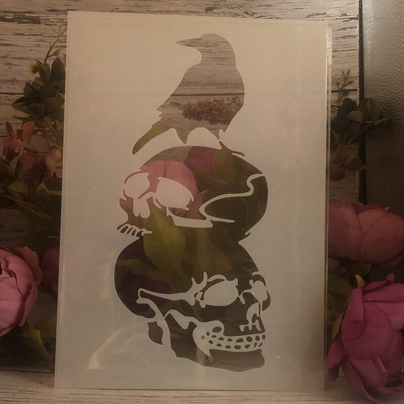 4 tk A4 29cm Mandala pealuu kummitus DIY kihistusšabloonid seinamaaling väljalõigete album värvimine reljeefne album Dekoratiivne mall