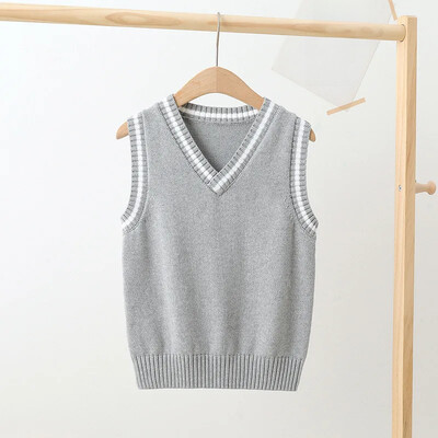 Bērnu trikotāžas veste pavasara rudens stila bērnudārza sākumskolas formastērps zēniem meitenēm pulovers Preppy stila džempera veste