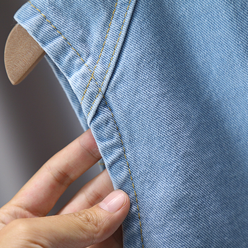 Ljeto 2024. Modni plavi kaput za dječake s reverom i džepnim traper prslukom Dječja odjeća od 1 do 6 godina