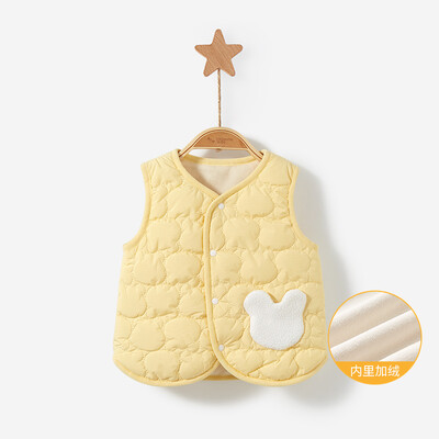 Toamnă Iarnă Bebeluşă Fetiţă din bumbac Vestă pentru nou-născut Bebeluş fără mâneci Păstraţi căldura Vestă din lână Jachetă Sugar Copil mic Jachetă îngroșată