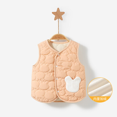 Toamnă Iarnă Bebeluşă Fetiţă din bumbac Vestă pentru nou-născut Bebeluş fără mâneci Păstraţi căldura Vestă din lână Jachetă Sugar Copil mic Jachetă îngroșată