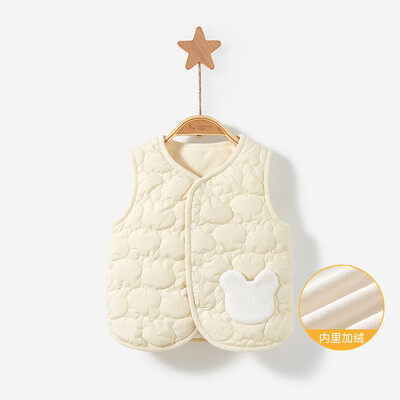 Toamnă Iarnă Bebeluşă Fetiţă din bumbac Vestă pentru nou-născut Bebeluş fără mâneci Păstraţi căldura Vestă din lână Jachetă Sugar Copil mic Jachetă îngroșată