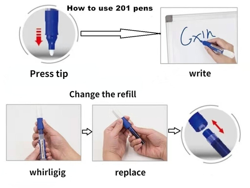 4 tk G-201 kustutatavad tahvli markerid, koolitarbed, saab kasutada grafiti jaoks, õpetamiseks, koosolekuteks. Käsitsi kirjutamist on lihtne kustutada