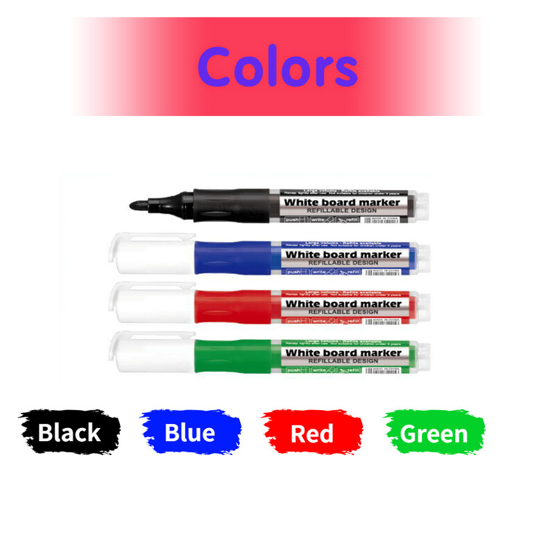 4 tk G-201 kustutatavad tahvli markerid, koolitarbed, saab kasutada grafiti jaoks, õpetamiseks, koosolekuteks. Käsitsi kirjutamist on lihtne kustutada