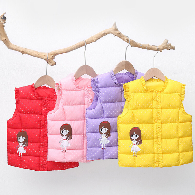Bebeluși fetite haine prințesă vestă 2024 toamnă iarnă modă copii fetițe imprime cald îngroșat jos vesta haine costume topuri