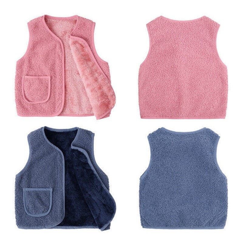 Jesen Zima Dječji prsluk Krzno Odjeća za djevojčice Dječaci Flis prsluk Kaput s patentnim zatvaračem Jakna bez rukava Dječja odjeća za snijeg Topli prsluk