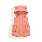 Γιλέκο κοριτσιού ανοιξιάτικο και φθινόπωρο εξωτερικά ρούχα δυτικού στιλ 2024 Νέα χειμωνιάτικα ρούχα με χοντρή κουκούλα γιλέκο