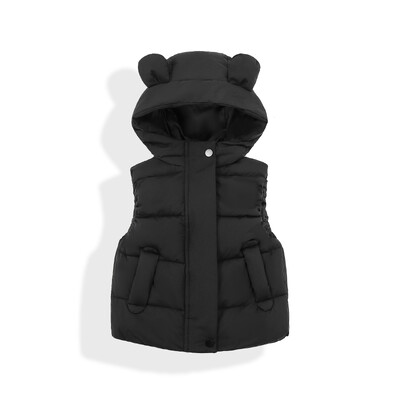 Γιλέκο κοριτσιού ανοιξιάτικο και φθινόπωρο εξωτερικά ρούχα δυτικού στιλ 2024 Νέα χειμωνιάτικα ρούχα με χοντρή κουκούλα γιλέκο