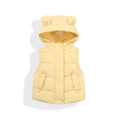 Γιλέκο κοριτσιού ανοιξιάτικο και φθινόπωρο εξωτερικά ρούχα δυτικού στιλ 2024 Νέα χειμωνιάτικα ρούχα με χοντρή κουκούλα γιλέκο