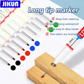 Set de pixuri pentru marcatori cu găuri adânci cu cap lung, 5 bucăți, pentru decorare pentru prelucrarea lemnului, marcator permanent, instrumente pentru creion, alb, negru, roșu, cerneală