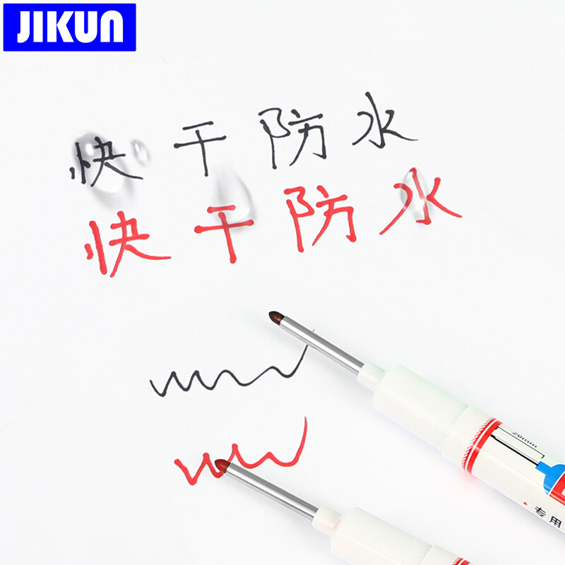 Set de pixuri pentru marcatori cu găuri adânci cu cap lung, 5 bucăți, pentru decorare pentru prelucrarea lemnului, marcator permanent, instrumente pentru creion, alb, negru, roșu, cerneală