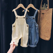 Facejoyous Jeans Pantaloni Top Calitate Salopete Copii Primavara Toamna Baieti Fete Salopete Denim Pantaloni Imbracaminte pentru copii Haine