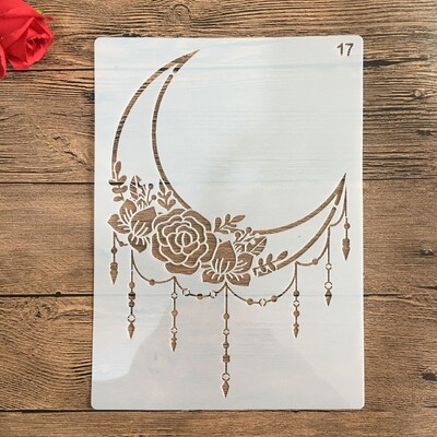 A4 29 * 21 cm Mandala DIY šablone Zidne slike Spomenar Bojanje Reljefni album Ukrasni papirnati predložak kartice Šablona za tortu