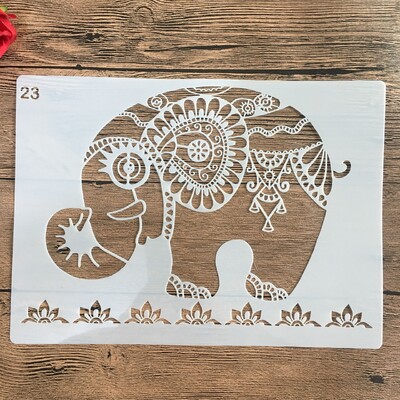 A4 29 * 21 cm Mandala DIY šablone Zidne slike Spomenar Bojanje Reljefni album Ukrasni papirnati predložak kartice Šablona za tortu