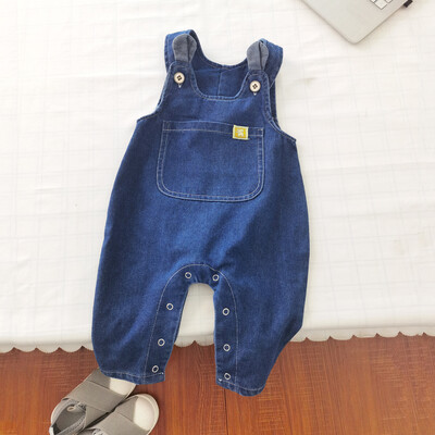 IENENS totyogó csecsemő Dungarees fiú lány hosszú nadrág farmer overál gyerek baba farmer kombiné őszi nadrág