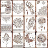 A4 29 * 21cm Șabloane DIY Pictură de perete Album de însemnări de colorat embosare Album Decorativ Șablon de card de hârtie șablon mandala