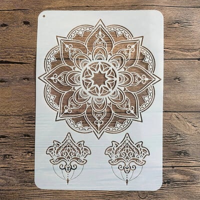 A4 29 * 21cm Șabloane DIY Pictură de perete Album de însemnări de colorat embosare Album Decorativ Șablon de card de hârtie șablon mandala