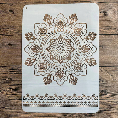 A4 29 * 21cm Șabloane DIY Pictură de perete Album de însemnări de colorat embosare Album Decorativ Șablon de card de hârtie șablon mandala