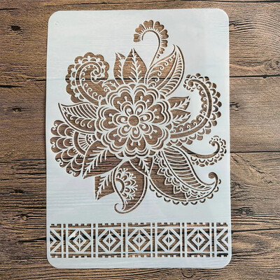 A4 29 * 21cm Șabloane DIY Pictură de perete Album de însemnări de colorat embosare Album Decorativ Șablon de card de hârtie șablon mandala