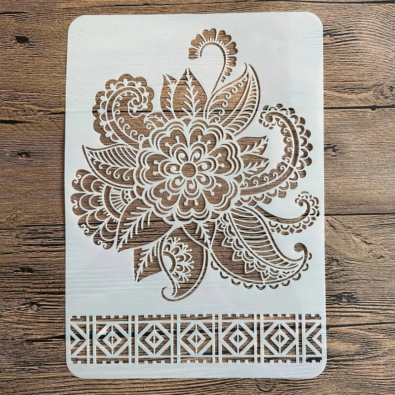 A4 29 * 21cm Șabloane DIY Pictură de perete Album de însemnări de colorat embosare Album Decorativ Șablon de card de hârtie șablon mandala