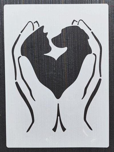 21*29cm Be in Love With Template DIY Layering Stencils Wall Painting Scrapbook Coloring ανάγλυφο άλμπουμ Πρότυπο διακοσμητικής κάρτας