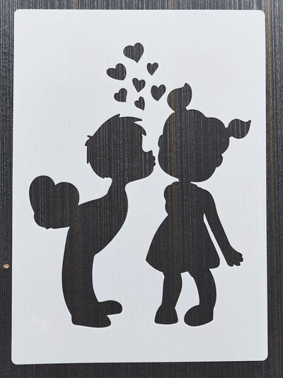 21*29cm Be in Love With Template DIY Layering Stencils Wall Painting Scrapbook Coloring ανάγλυφο άλμπουμ Πρότυπο διακοσμητικής κάρτας