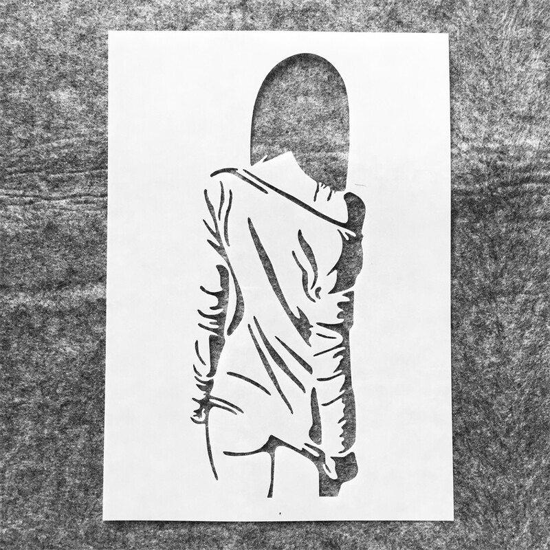 4Pcs/Set A4 29cm Love Kiss Djevojke Ljepota DIY Slojevi Šablone Slikanje Spomenar Bojanje Reljefni Album Dekor Predložak