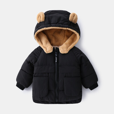 RAISE Coreeană Toamnă Iarnă Copii Băiat Parkas 1-6 Ani Copii Băiat Imbracaminte Lână Ținută Desene Animat Urechi Urs Fetiță Jachetă