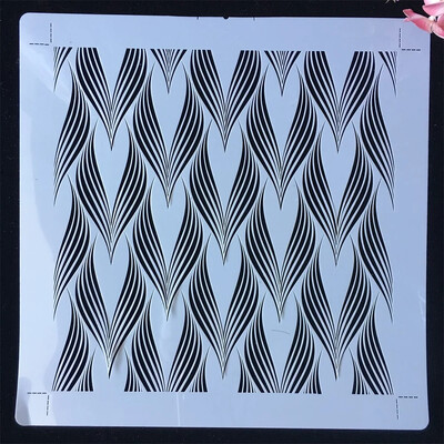 30*30cm Mandala Valovito pero DIY Šablone za slojeve Zidne slike Spomenar Bojanje Album za reljef Ukrasni predložak