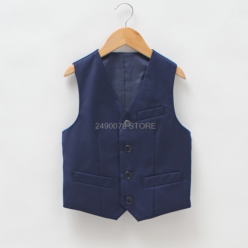 Vestă pentru ziua de naștere pentru copii în stil englezesc vestă formală prinț pentru băieți blânzi, pentru petrecere de nuntă, vestă de performanță pentru băiat