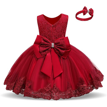 Βρεφικό φόρεμα Princess One Year Baby Dress Κορδέλα Tutu Φούστα μωρό 