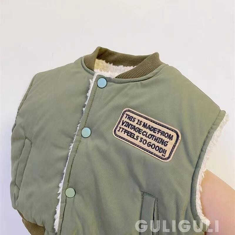 Vestă de baseball pentru băieți 2024, toamnă iarnă, menține căldură pentru copii, vestă de pluș, jachetă pentru fete, cadouri de aniversare, 2-9 ani, haine pentru copii