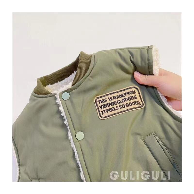 Vestă de baseball pentru băieți 2024, toamnă iarnă, menține căldură pentru copii, vestă de pluș, jachetă pentru fete, cadouri de aniversare, 2-9 ani, haine pentru copii