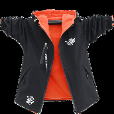 Sügisesed lasteriided Kahepoolne jope Fliismantel poisile Veekindel tuulekindel laste pealisriided Spordijope poistele