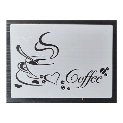 21*29Cm Coffee Template DIY Layering Stencils Wall Painting Scrapbook Coloring Embossing Album Decorative Card Templat