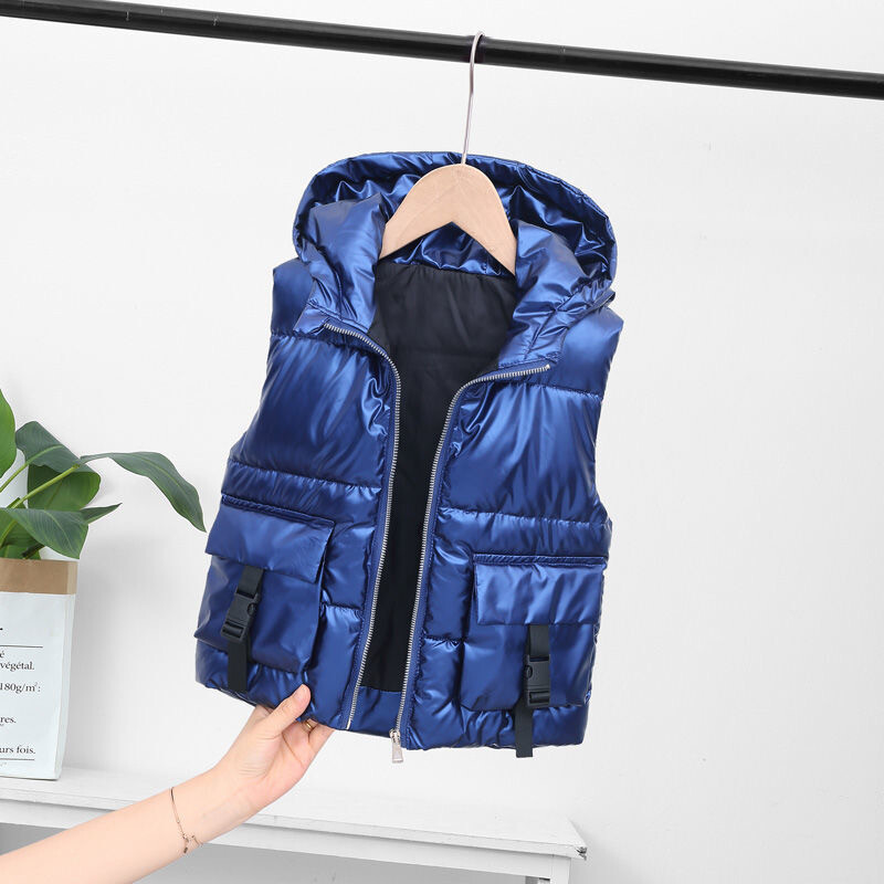 Školski dječji prsluk s kapuljačom Topli dječji prsluk Zimske jakne za djevojčice i dječake Bijela dječja odjeća od pačjeg paperja 3-11 godina