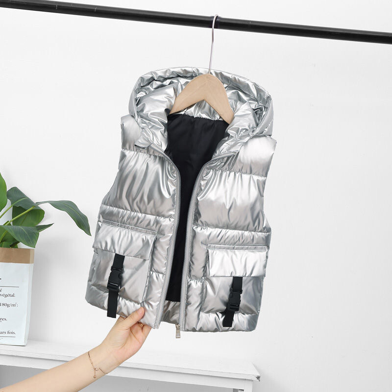 Školski dječji prsluk s kapuljačom Topli dječji prsluk Zimske jakne za djevojčice i dječake Bijela dječja odjeća od pačjeg paperja 3-11 godina