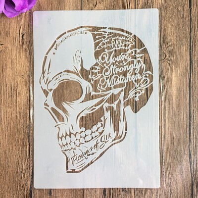 A4 29 *21cm skull DIY Stencils Wall Painting Scrapbook Coloring Embossing Album Decorative Paper Card Template,wall