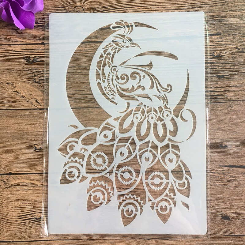 A4 29 *21cm lubanja DIY šablone Zidne slike Spomenar Bojanje Album za utiskivanje Ukrasni papirni predložak kartice, zid