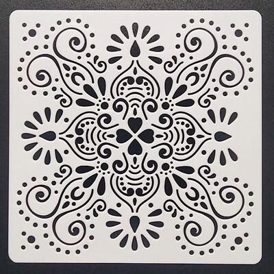 1tk 20*20Cm Mandala šabloon mööblile Seintele Maalimine Dekoratsioon Kihistamine Plastik DIY Värvimine Reljeef Väljalõigete albumi šabloonid