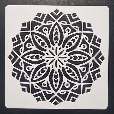 1tk 20*20Cm Mandala šabloon mööblile Seintele Maalimine Dekoratsioon Kihistamine Plastik DIY Värvimine Reljeef Väljalõigete albumi šabloonid