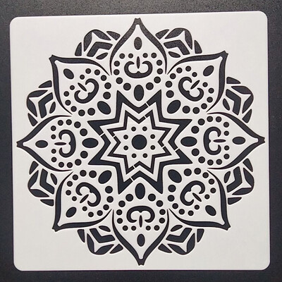 1tk 20*20Cm Mandala šabloon mööblile Seintele Maalimine Dekoratsioon Kihistamine Plastik DIY Värvimine Reljeef Väljalõigete albumi šabloonid