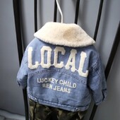 Jachetă nouă de blugi pentru copii, pentru toamnă și iarnă, băiat frumos și de pluș, jachetă groasă pentru copii, haină caldă coreeană