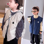 Bebeluși Fetițe Băieți Vestă fără mâneci Copii mici Vestă îngroșată Îmbrăcăminte exterioară caldă Toamnă Iarnă Jachetă pentru copii Haine stil coreean