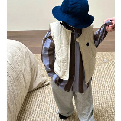 Bebeluși Fetițe Băieți Vestă fără mâneci Copii mici Vestă îngroșată Îmbrăcăminte exterioară caldă Toamnă Iarnă Jachetă pentru copii Haine stil coreean