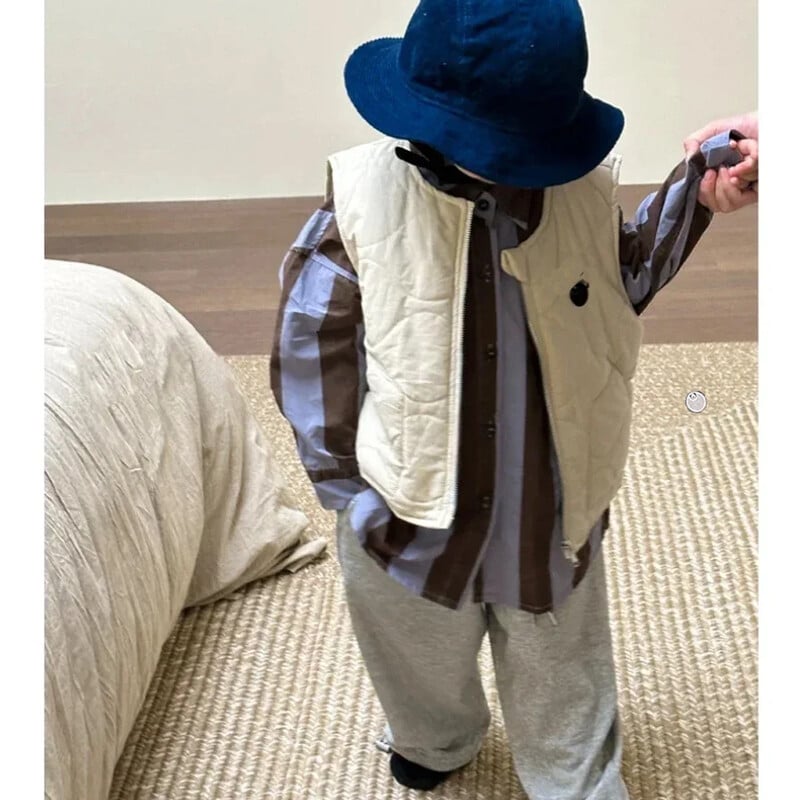 Bebeluși Fetițe Băieți Vestă fără mâneci Copii mici Vestă îngroșată Îmbrăcăminte exterioară caldă Toamnă Iarnă Jachetă pentru copii Haine stil coreean