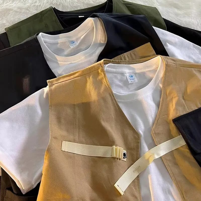 Tüdrukute, poiste, varrukateta vest, laste tantsuetenduse topid, teismeliste tänavarõivad 2024. aasta suvi 4–12-aastaste lasteriided