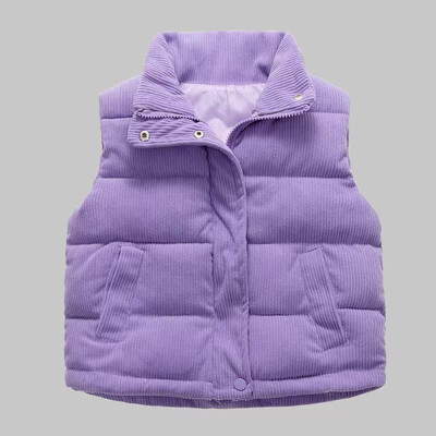 Băieți Fete Vestă din velur Copii Toamnă Iarnă Vestă Mantoane Copii Jachete de culoare solidă Moda pentru sugari Îmbrăcăminte caldă ocazională