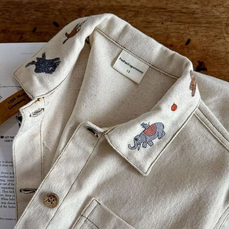 Laste vabaaja jope poistele ühevärvilised teksad mantlid mood tüdrukud teksajakk beebiriided laste ülerõivad